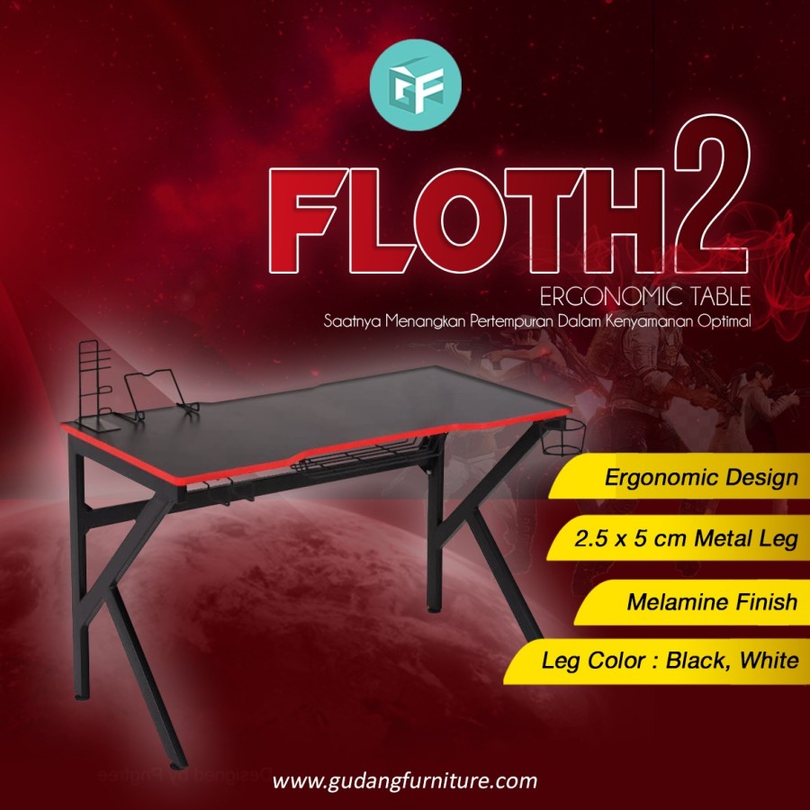Meja Gaming Meja Komputer Murah FLOTH 2